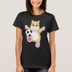 Hamster Voetbal speler Voetbal Sporten T-shirt