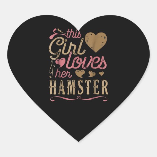 Hamster voor dit meisje hart sticker (Voorkant)