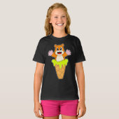 Hamster Waffle ijs T-shirt (Voorkant volledig)