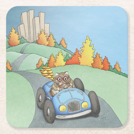 Hamster Weekend Getaway Square Paper Onderzetter (Voorkant)