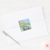 Hamster Weekend Getaway Vierkante Sticker (Envelop)