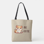 Hamster - Wees Schattig Tote Bag (Achterkant)
