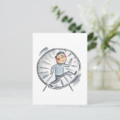 Hamster Wheel Briefkaart (Staand voorkant)