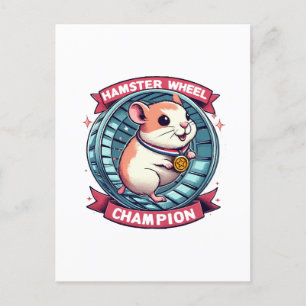 Hamster Wheel Champion Briefkaart