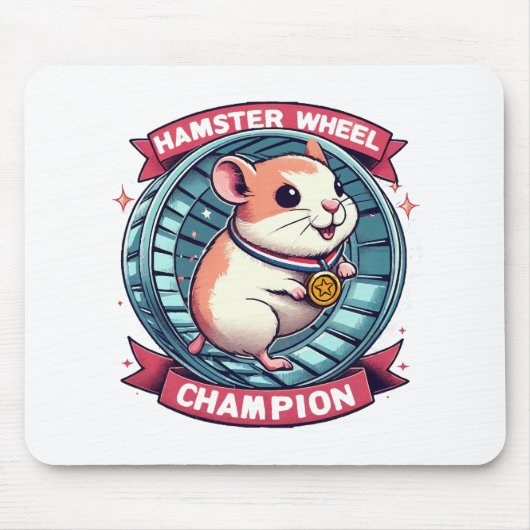 Hamster Wheel Champion Muismat (Voorkant)