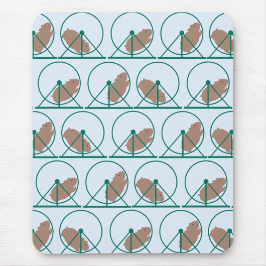 Hamster Wheel Mousepad Muismat (Voorkant)