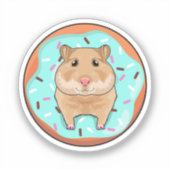 Hamster with Donut Sticker (Voorkant)