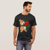 Hamster with Flower Rose T-shirt (Voorkant volledig)