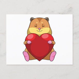 Hamster with Heart Briefkaart
