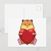 Hamster with Heart Briefkaart (Voorkant / Achterkant)