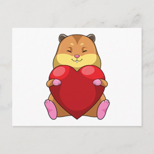 Hamster with Heart Briefkaart (Voorkant)