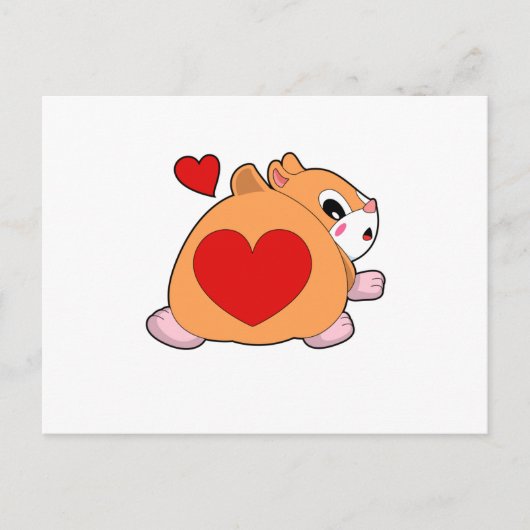 Hamster with Heart Briefkaart (Voorkant)