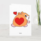 Hamster with Heart Kaart (Achterkant)