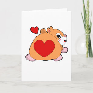 Hamster with Heart Kaart