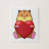 Hamster with Heart Legpuzzel (Verticaal)