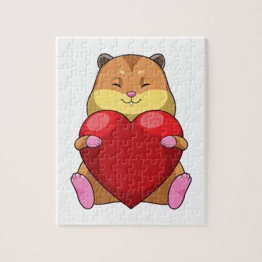 Hamster with Heart Legpuzzel (Verticaal)