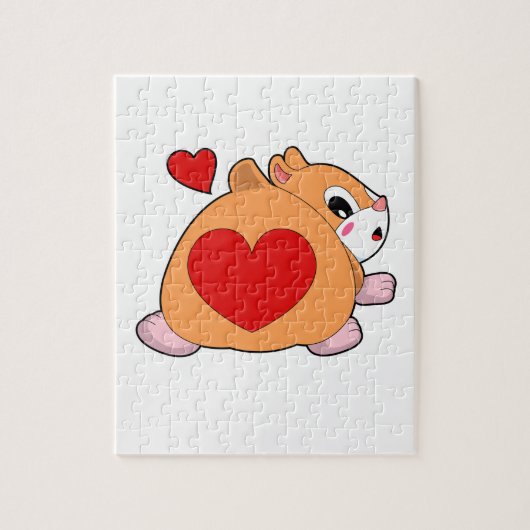 Hamster with Heart Legpuzzel (Verticaal)