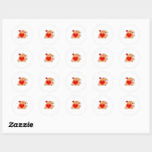 Hamster with Heart Ronde Sticker (Vel)