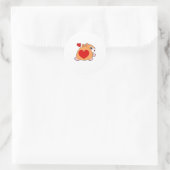 Hamster with Heart Ronde Sticker (Tas)