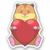 Hamster with Heart Sticker (Voorkant)