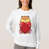 Hamster with Heart T-shirt (Voorkant)