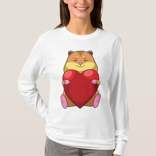 Hamster with Heart T-shirt (Voorkant)