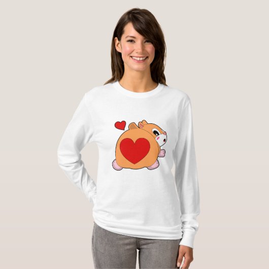Hamster with Heart T-shirt (Voorkant volledig)