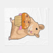 Hamster with Muffin Fleece Deken (Voorkant (Horizontaal))