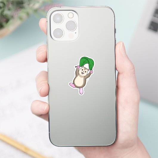 Hamster with Parachute Sticker (Telefoon)