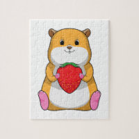 Hamster with Strawberry