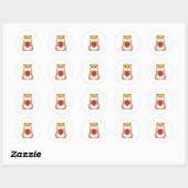 Hamster with Strawberry Ronde Sticker (Vel)
