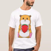 Hamster with Strawberry T-shirt (Voorkant)