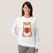 Hamster with Strawberry T-shirt (Voorkant volledig)