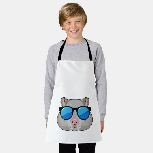 Hamster with Sunglasses Schort (Gedragen)