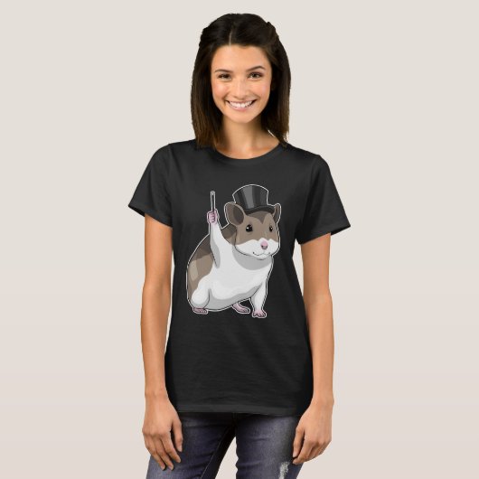 Hamster Wizard Magische wand T-shirt (Voorkant volledig)