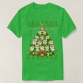 Hamster Xmas Lighting Tree Santa Hamster Ugly Chri T-shirt (Design voorkant)