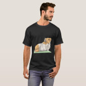 Hamster Yoga Pose Meditation Zen Workout Exercise T-shirt (Voorkant volledig)