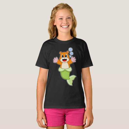 Hamster Zeemeermin T-shirt (Voorkant volledig)