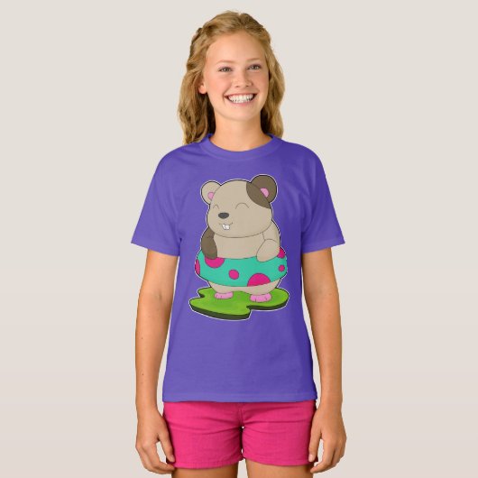 Hamster Zwemmen Reddingsboei T-shirt (Voorkant volledig)