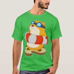 Hamster Zwemmen Reddingsboei T-shirt