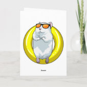 Hamster zwemt met zwemband kaart (Achterkant)