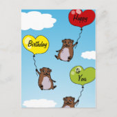 Hamsterballonnen, Happy Birthday voor jou Briefkaart (Voorkant)