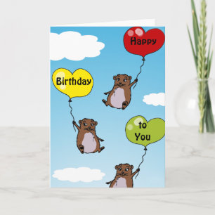 Hamsterballonnen, Happy Birthday voor jou Kaart