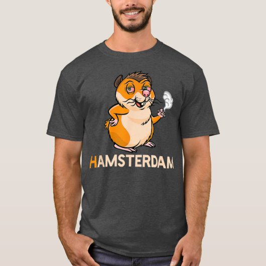 Hamsterdam Hamster Amsterdam Joint Weed Stoner T-shirt (Voorkant)