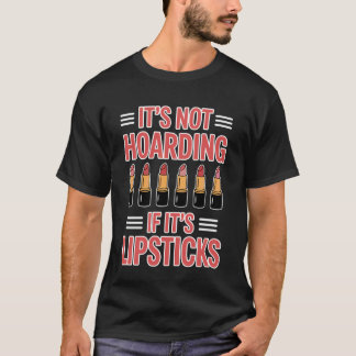 Hamsteren met lippenstiften Grappige lippenstift T-shirt