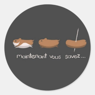 Hamsterhond Ronde Sticker