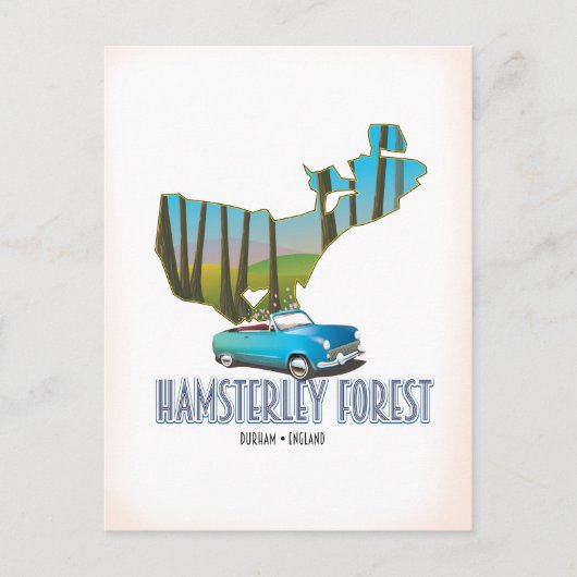 Hamsterley Forest Durham Engeland kaart (Voorkant)