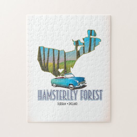 Hamsterley Forest Durham England kaart Legpuzzel (Verticaal)