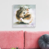 Hamsterolieschilderij Canvas Afdruk (Insitu (Woonkamer))