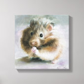 Hamsterolieschilderij Canvas Afdruk (Voorkant)